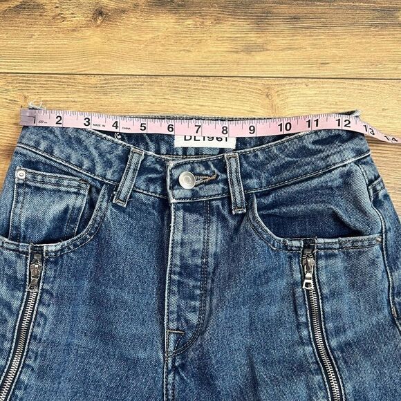 DL1961 Goldie High Rise boyfriend Tapered Skinny in Paradox size 24 edgy - Picture 5 of 12